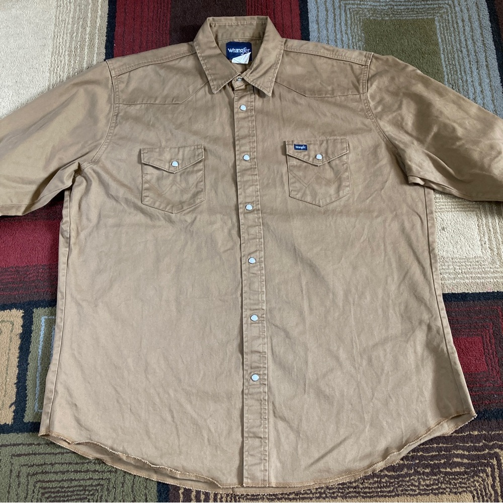 Wrangler Rawhide Pearl Snap Shirt Long Sleeve Western Rancher Cowboy Men's 2XLT - Picture 2 of 11